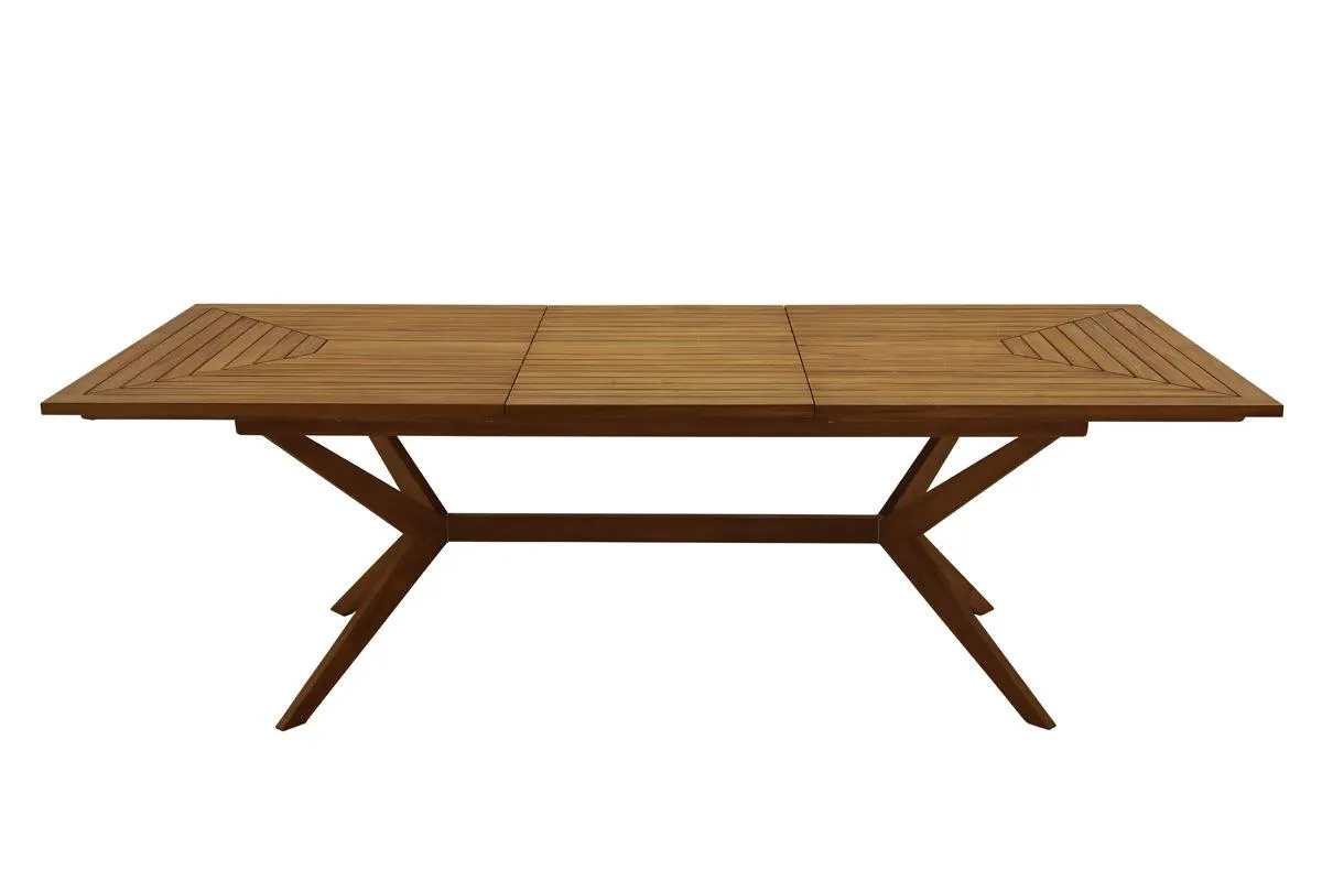 Mesa de jardín extensible de madera maciza 180-240 cm SANTO