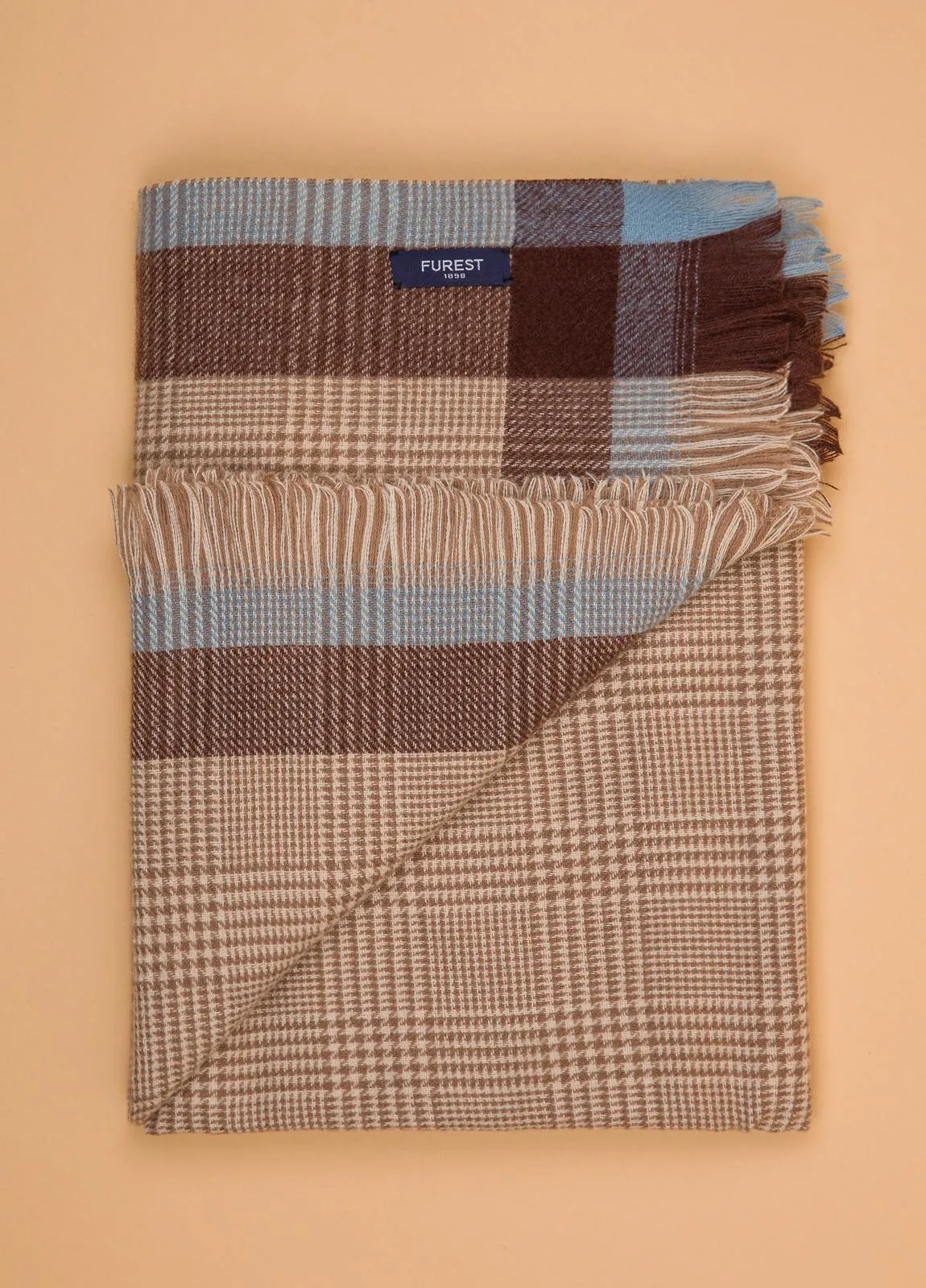 Bufanda FUREST COLECCIÓN cuadro gales tostado