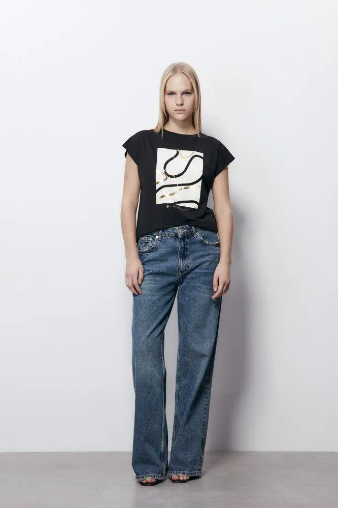 Camiseta gráfico foil