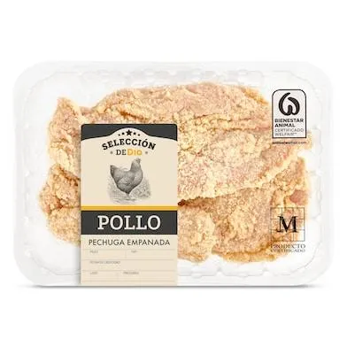 Filetes de pollo empanados bandeja 400 g