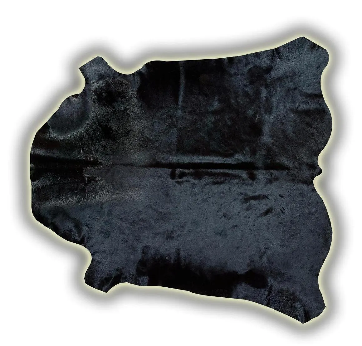 Alfombra piel entera toro normando teñido negro