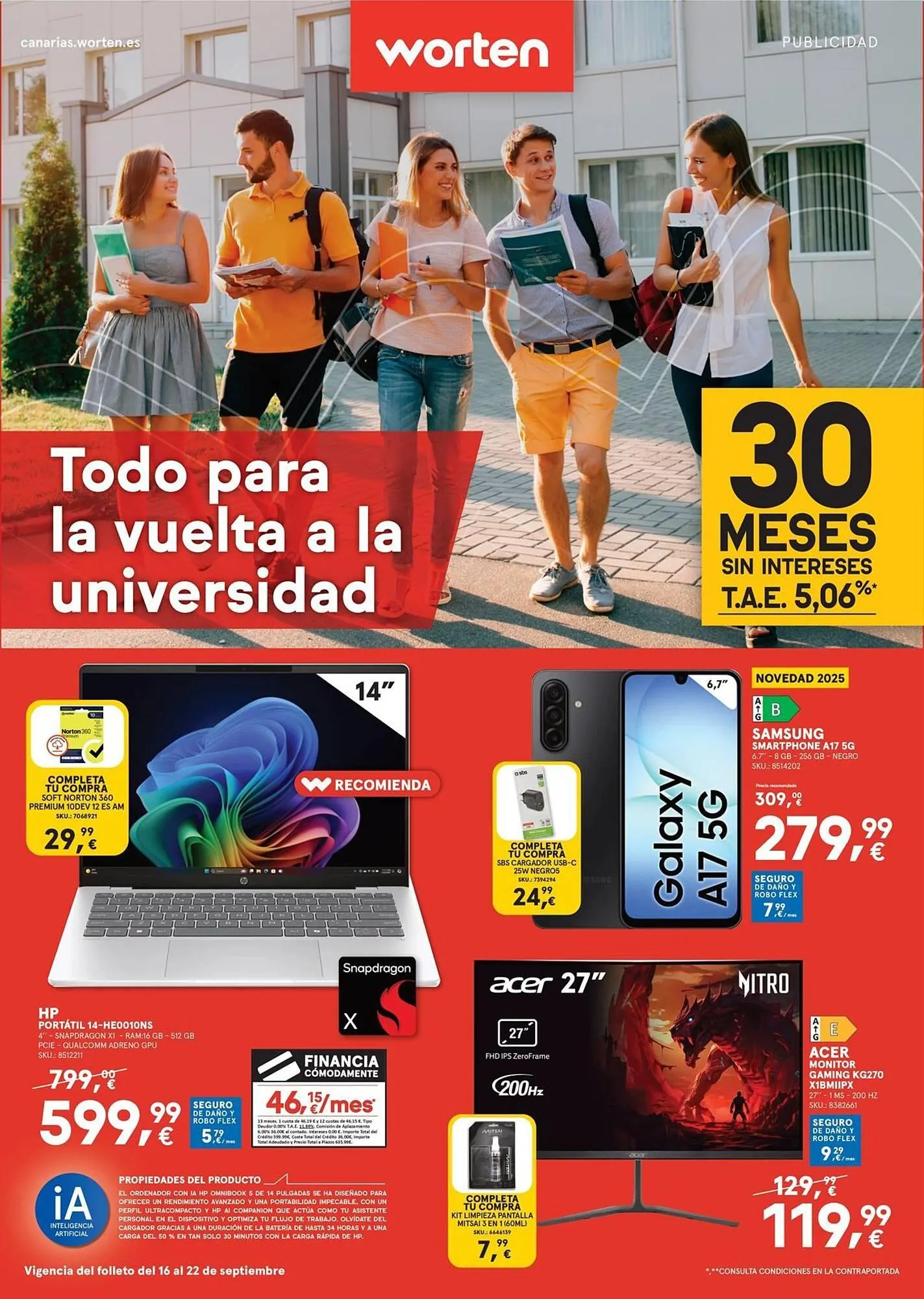 Catálogo de Folleto Worten 16 de septiembre al 22 de septiembre 2025 - Página 1