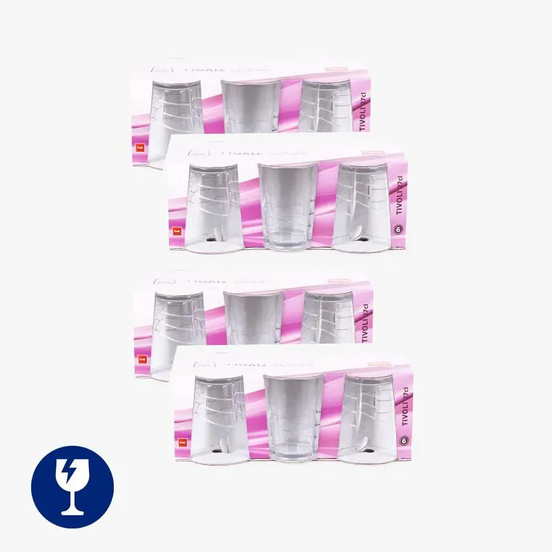 4 PACK DE 6 VASOS DE AGUA 27CL TIVOLI POR 10€