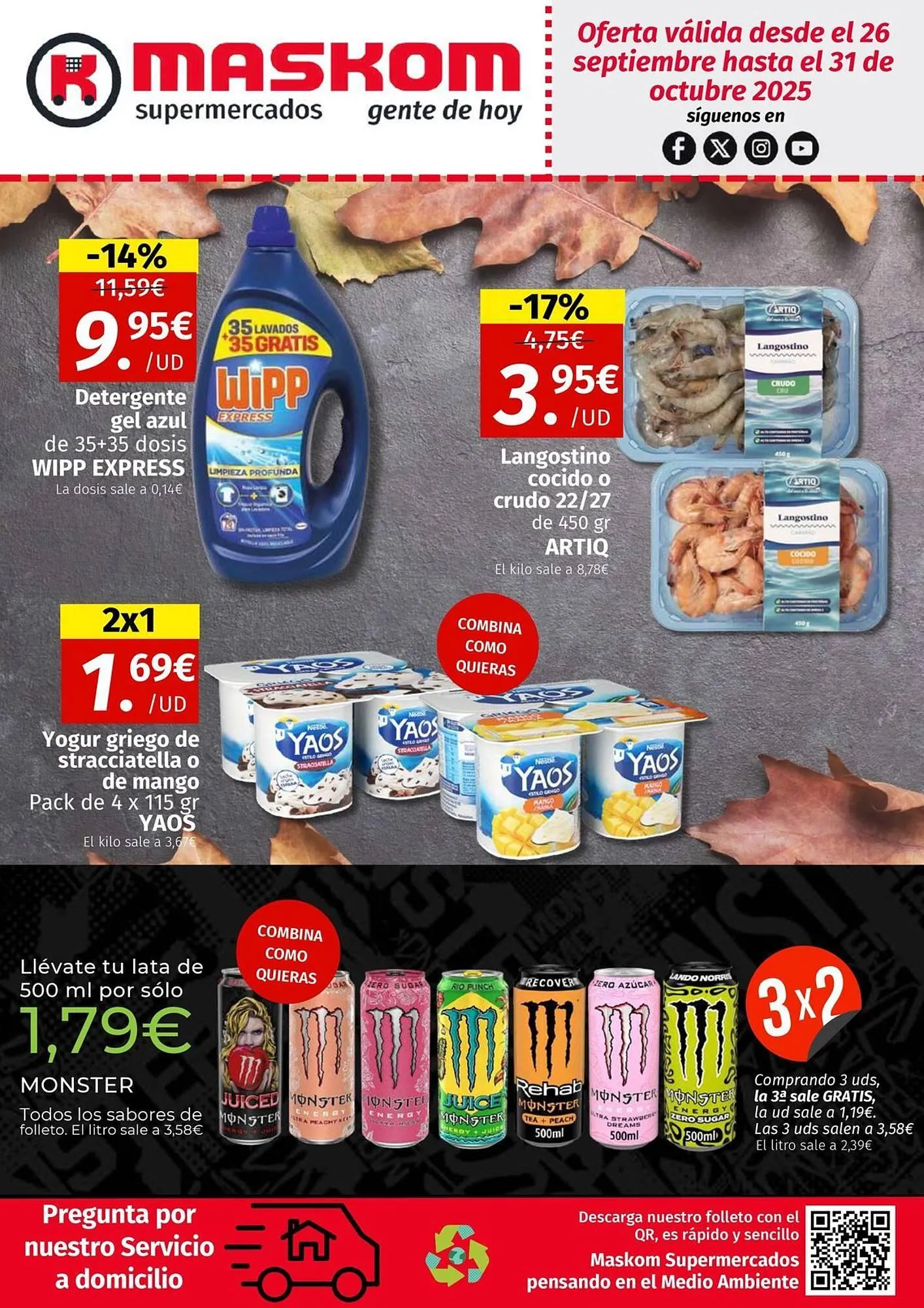 Catálogo de Folleto Maskom Supermercados 30 de septiembre al 31 de octubre 2025 - Página 1