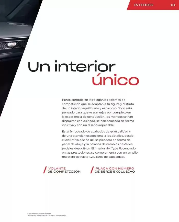 Catálogo de Honda Civic-Type R 30 de agosto al 30 de junio 2025 - Página 13