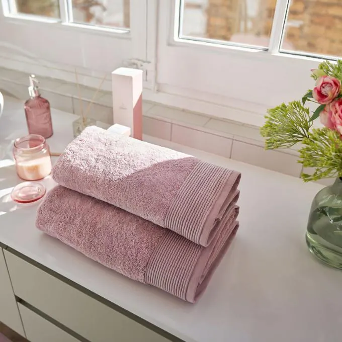 Toalla algodón peinado - Basic LM Rosa Palo