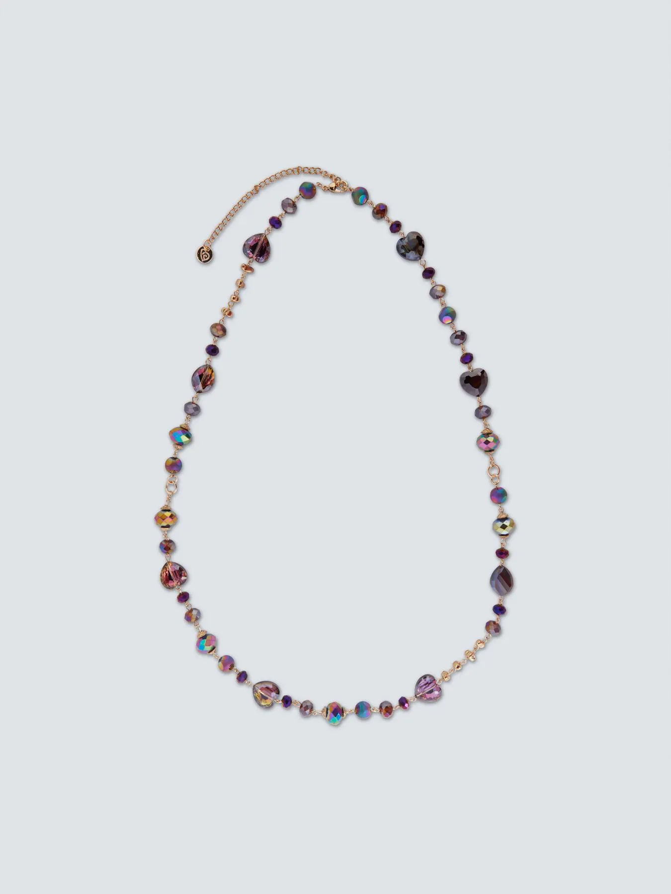 Collar con perlas iridiscentes