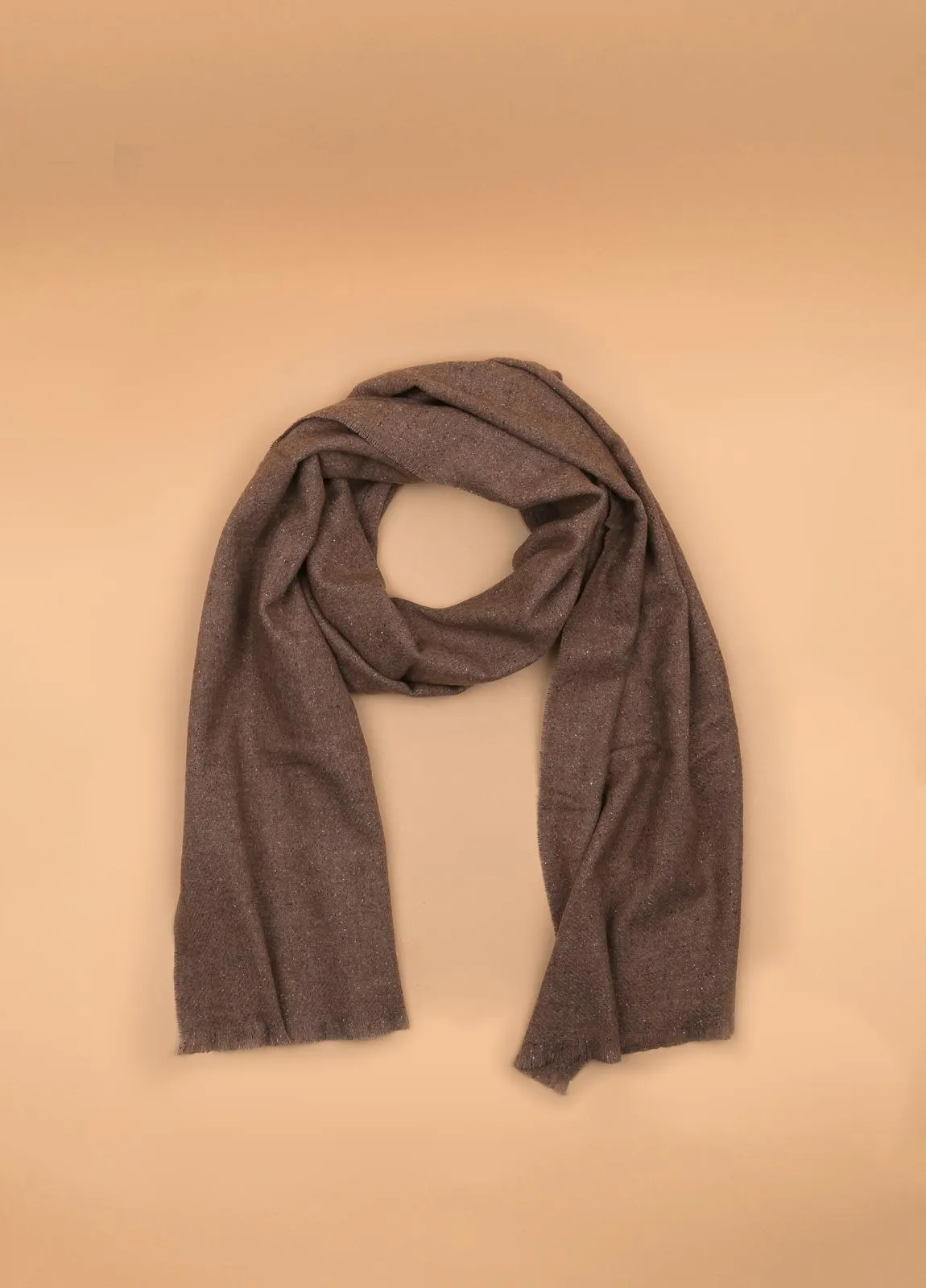 Bufanda FUREST COLECCIÓN jaspeada marrón