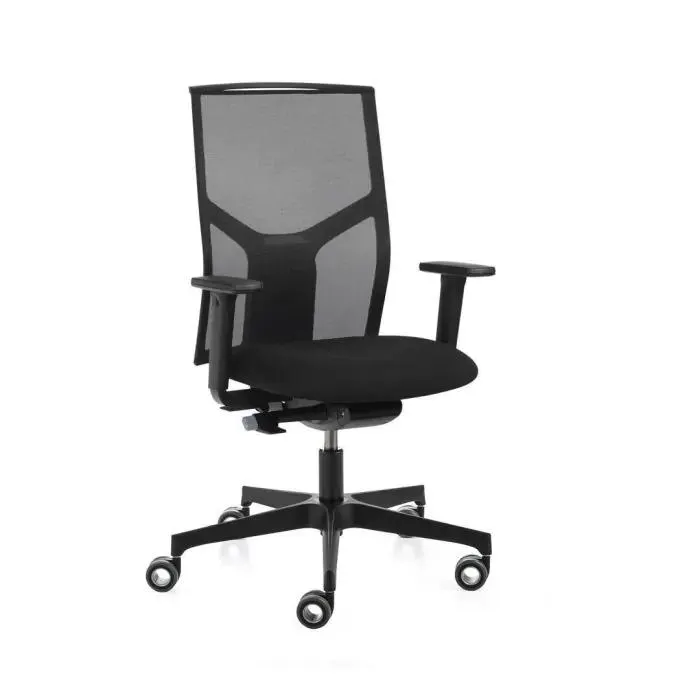 Silla de Oficina con Brazos en color Negro ATIKA 24H