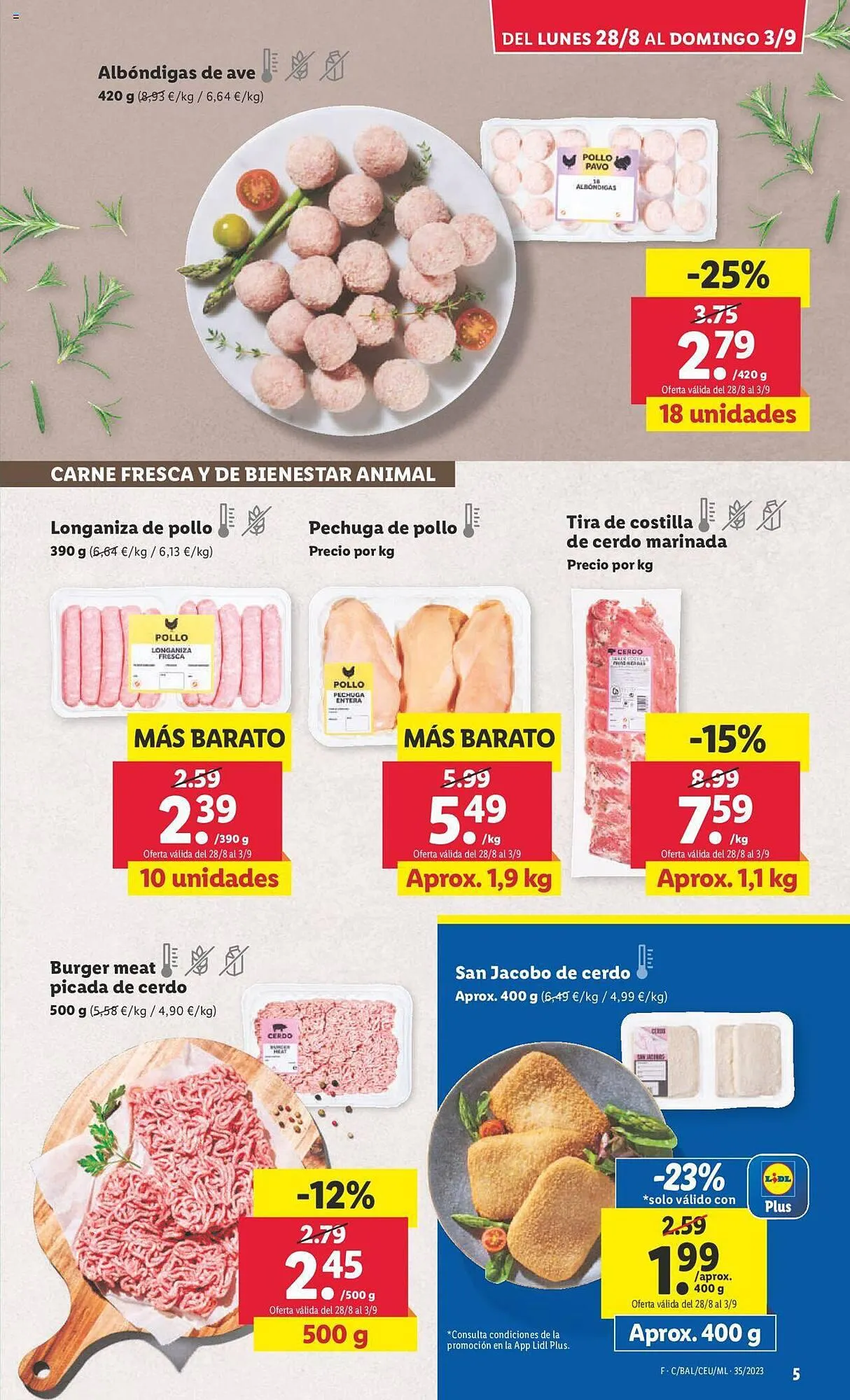 Catálogo de Folleto Lidl 28 de agosto al 3 de septiembre 2023 - Página 5