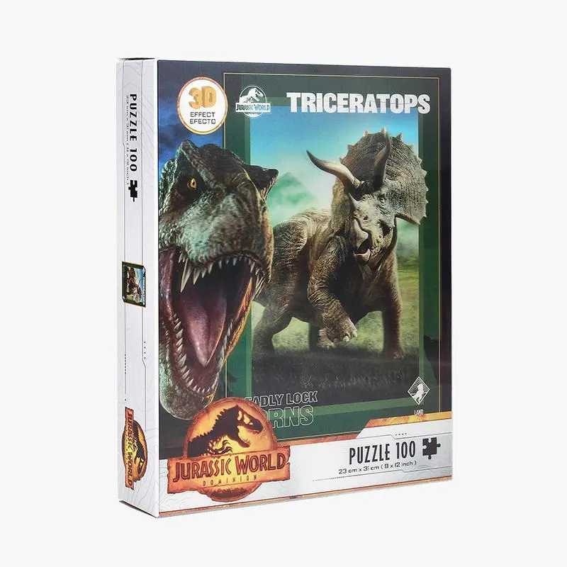 SD TOYS PUZZLE EFECTO 3D JURASSIC WORLD DOMINION - 100 PIEZAS (2 MODELOS)