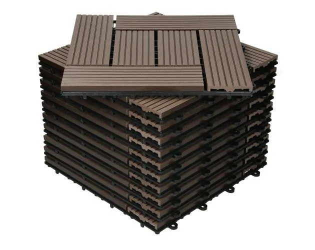 Baldosas de patio wpc de 22 piezas 30x30 cm ecd germany