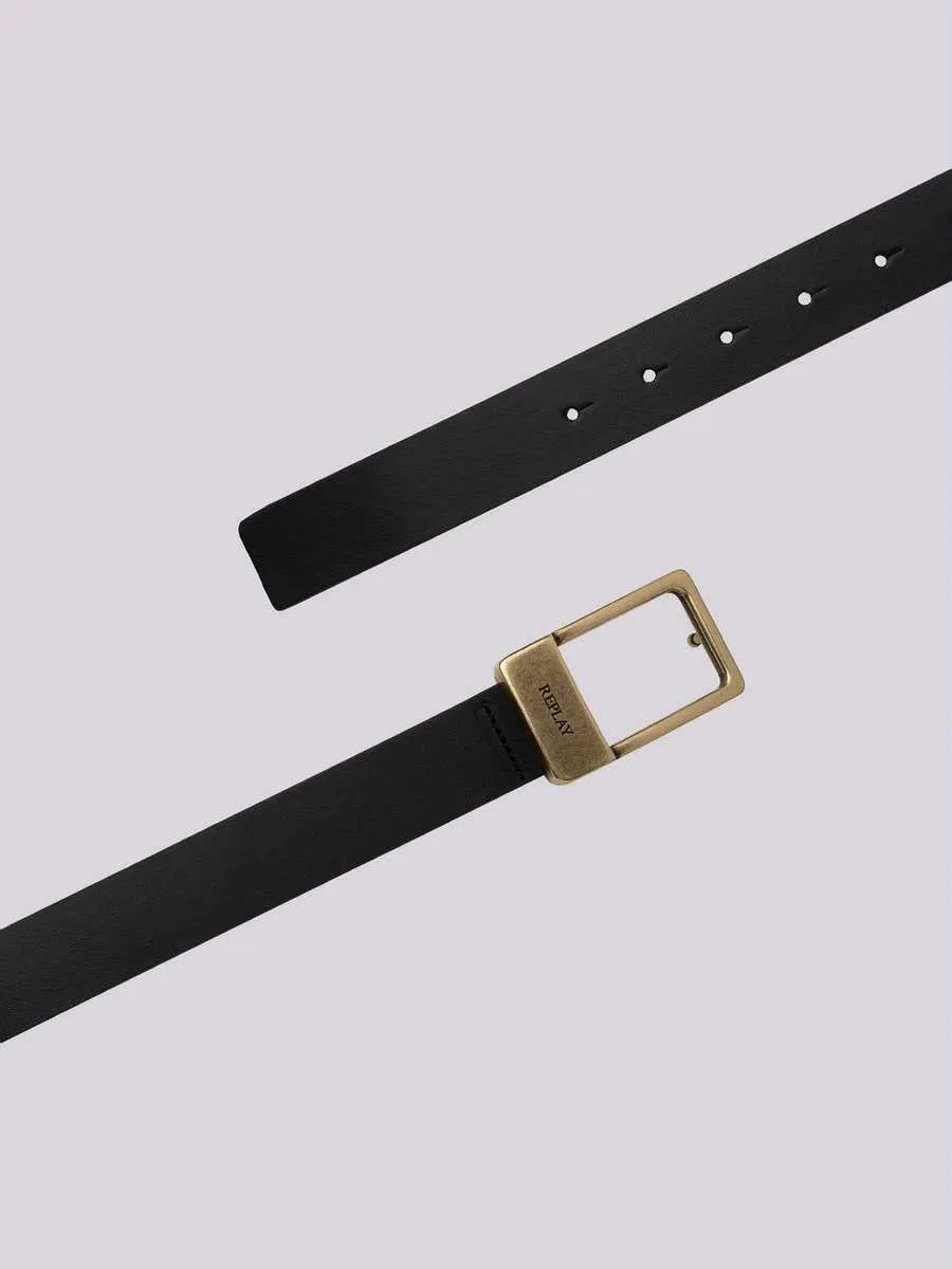 Cinturón con hebilla rectangular