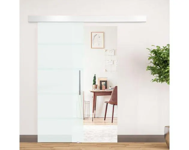 Puerta corredera aleación de aluminio, vidrio de templado transparente