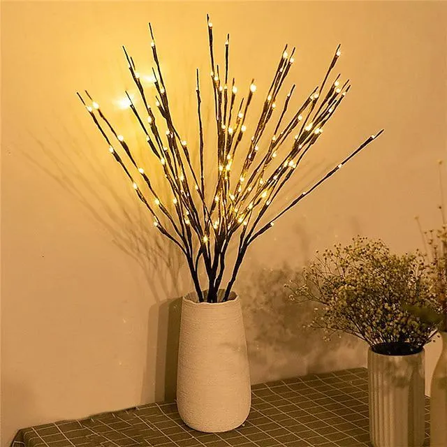 led branch light con pilas iluminado branch vase filler sauce artificial little twig power brown 30 pulgadas 20 led para el hogar decoración romántica