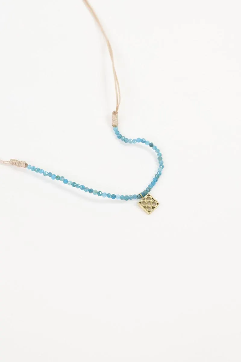 Collar abalorios azul