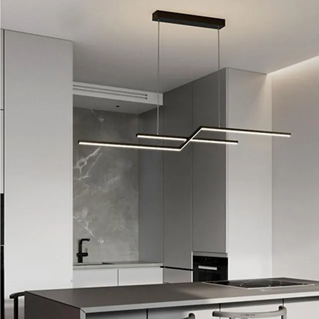 105 cm colgante de diseño único ligero aleación de aluminio estilo moderno elegantes acabados pintados led moderno 220-240v