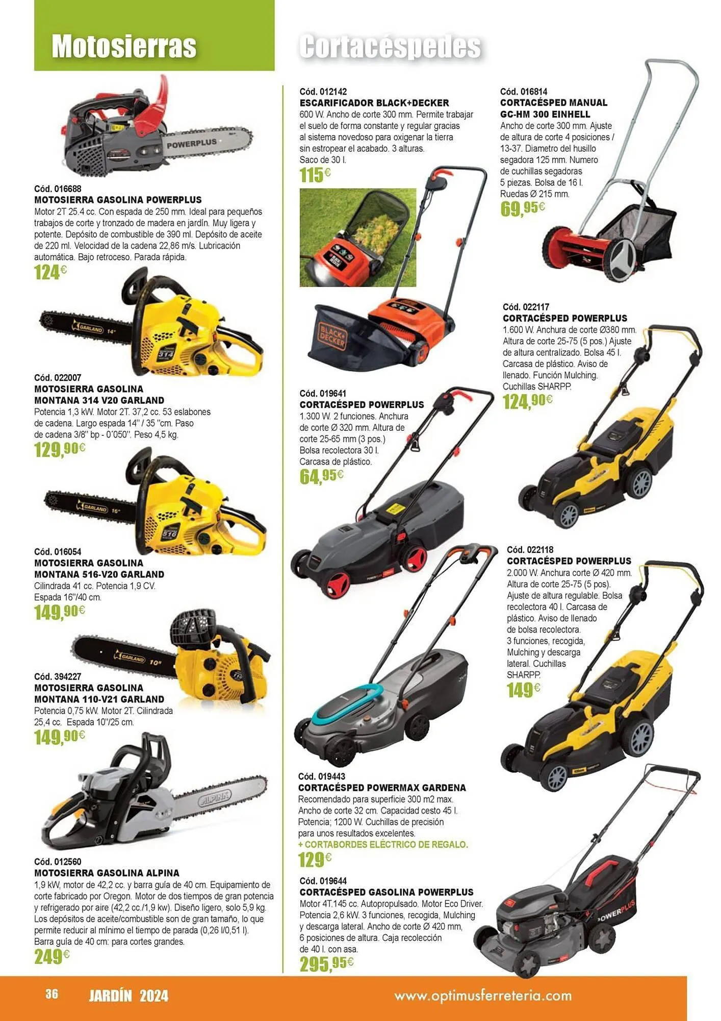Catálogo de Folleto Optimus 21 de marzo al 31 de agosto 2024 - Página 36