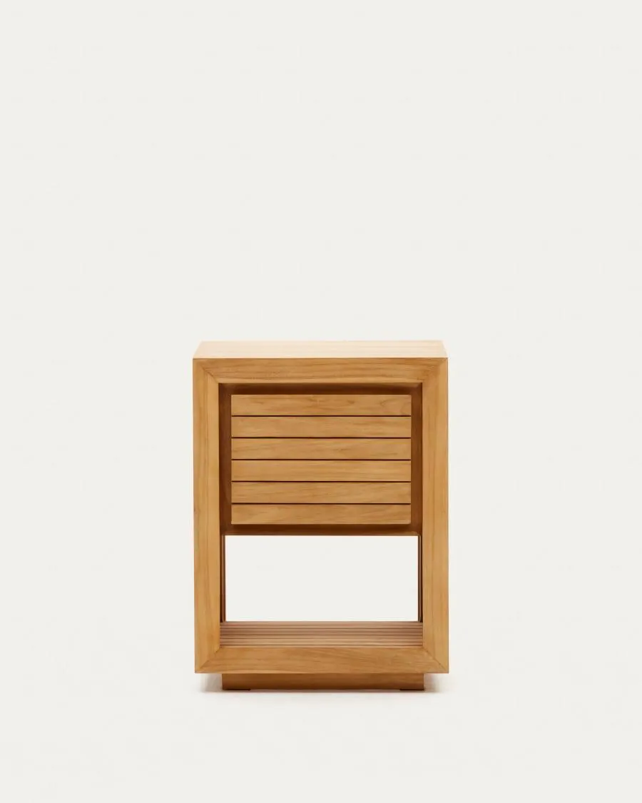 Mueble de baño Saula de madera maciza de teca acabado natural 60 x 45 cm