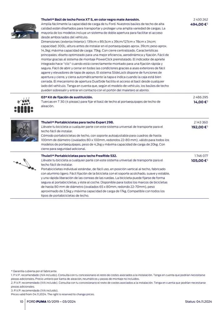 Catálogo de Ford de accesorios Ford Puma 13 de noviembre al 13 de noviembre 2025 - Página 10