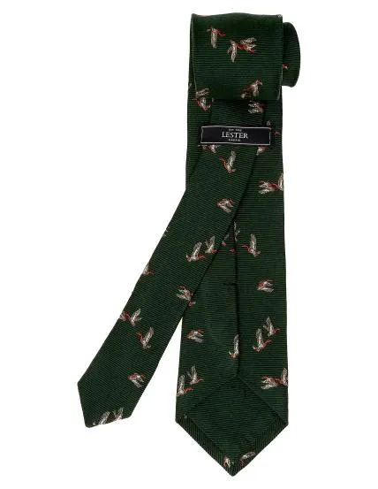 Corbata lana pajaros Verde medio