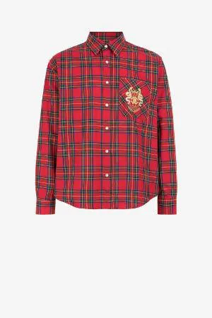 Camisa de algodón con estampado Tartan