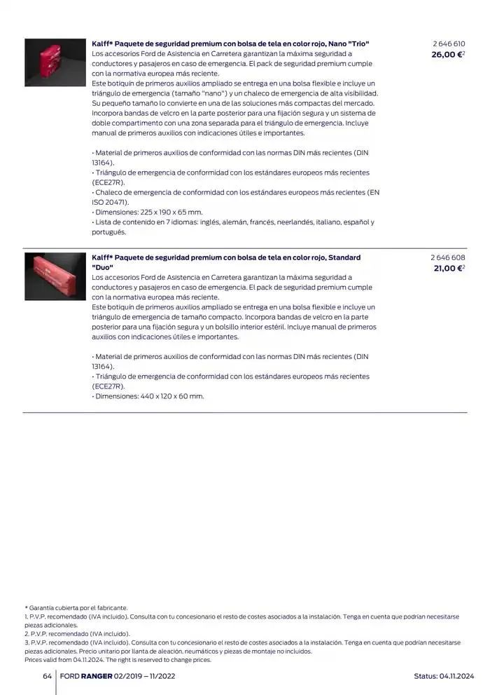 Catálogo de Ford de accesorios Ford Ranger 13 de noviembre al 13 de noviembre 2025 - Página 64