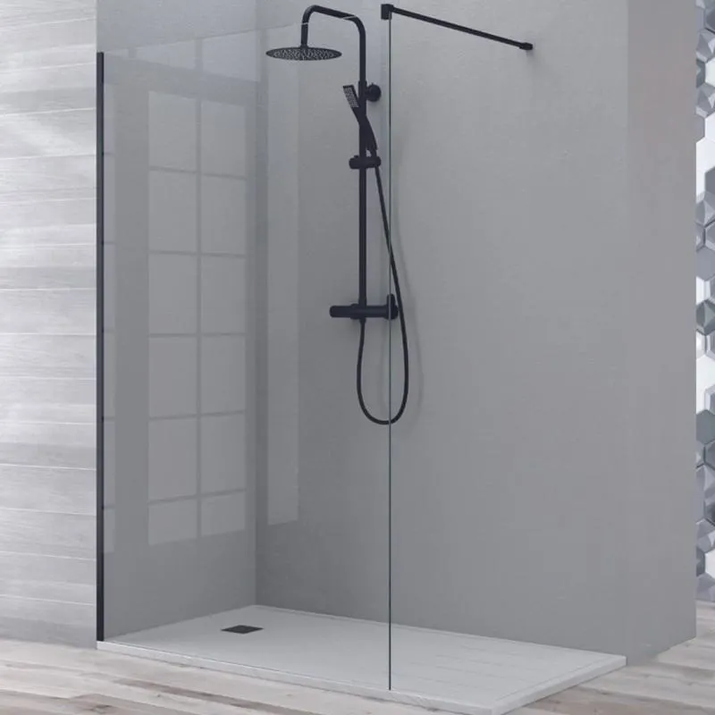 MAMPARA FIJO MANACOR NEGRO 100cm