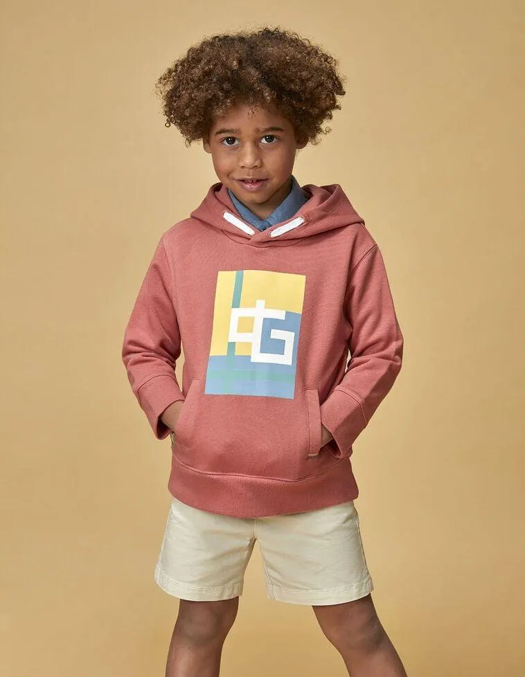 Sudadera gráfico geométrico rosa