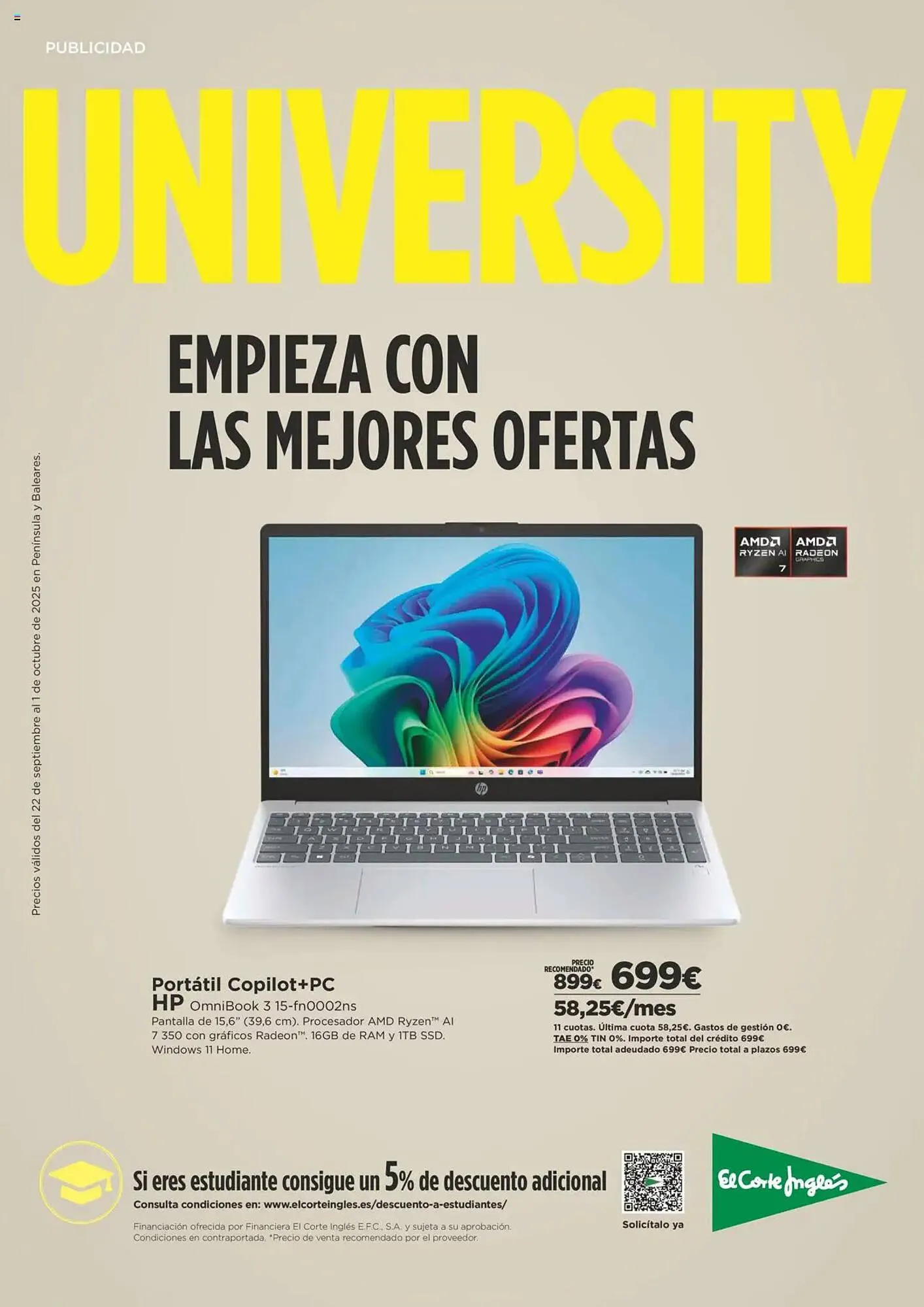 Catálogo de Catálogo El Corte Inglés 22 de septiembre al 1 de octubre 2025 - Página 1