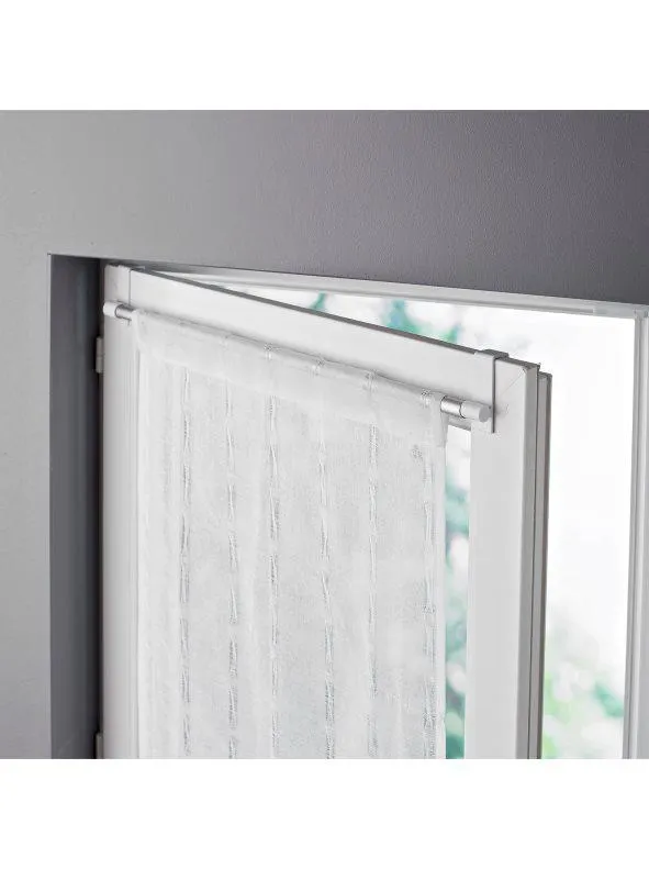 Barra de cortina extensible para ventana sin hacer agujero