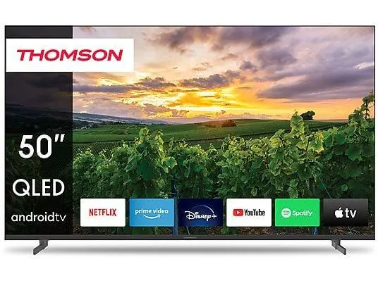 TV QLED 50" - THOMSON 50QA2S13, UHD 4K, Smart TV, DVB-T2 (H.265), Negro