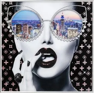 Cuadro cristal NY View 80x80cm