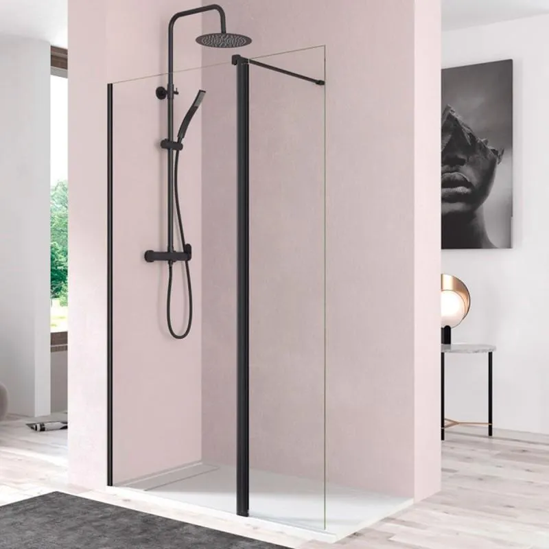 MAMPARA IN-OUT DENIA PIVOTANTE NEGRO 80cm