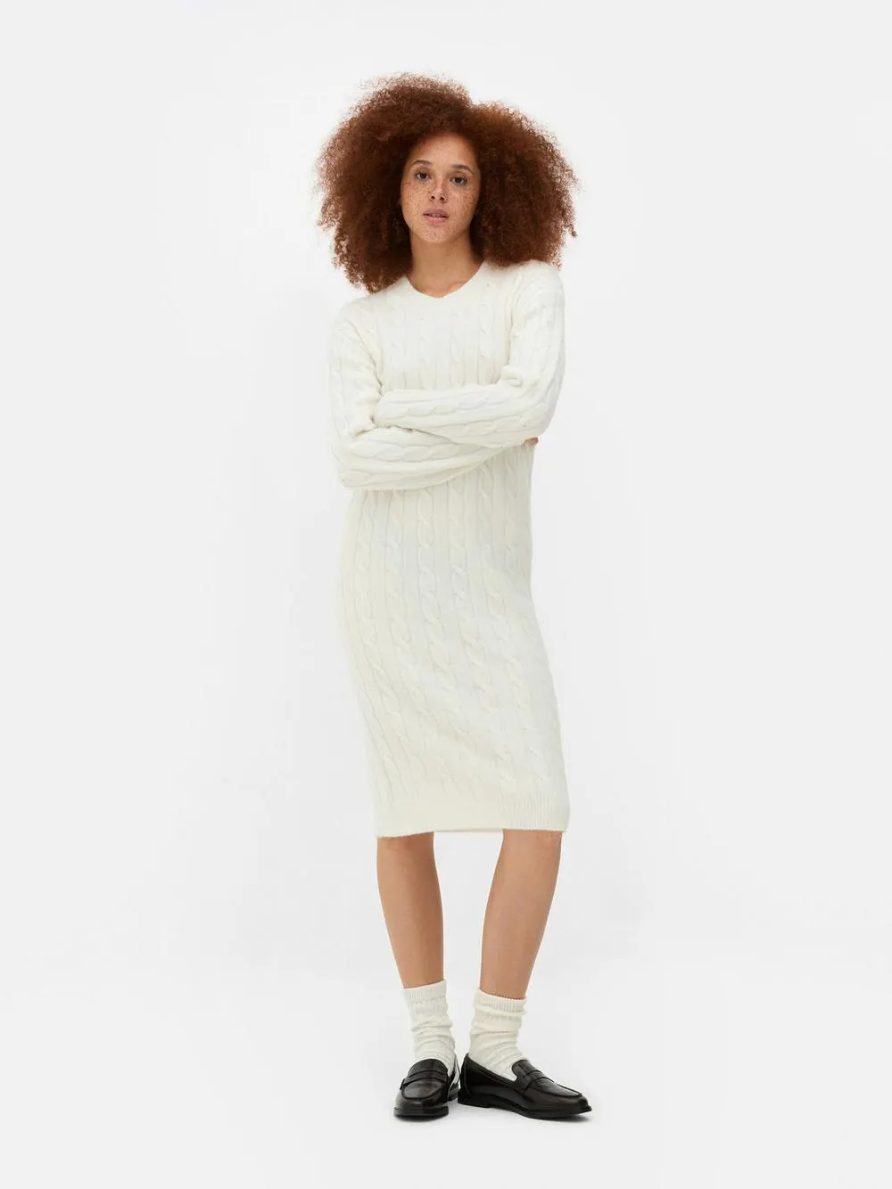 Vestido de punto de ochos