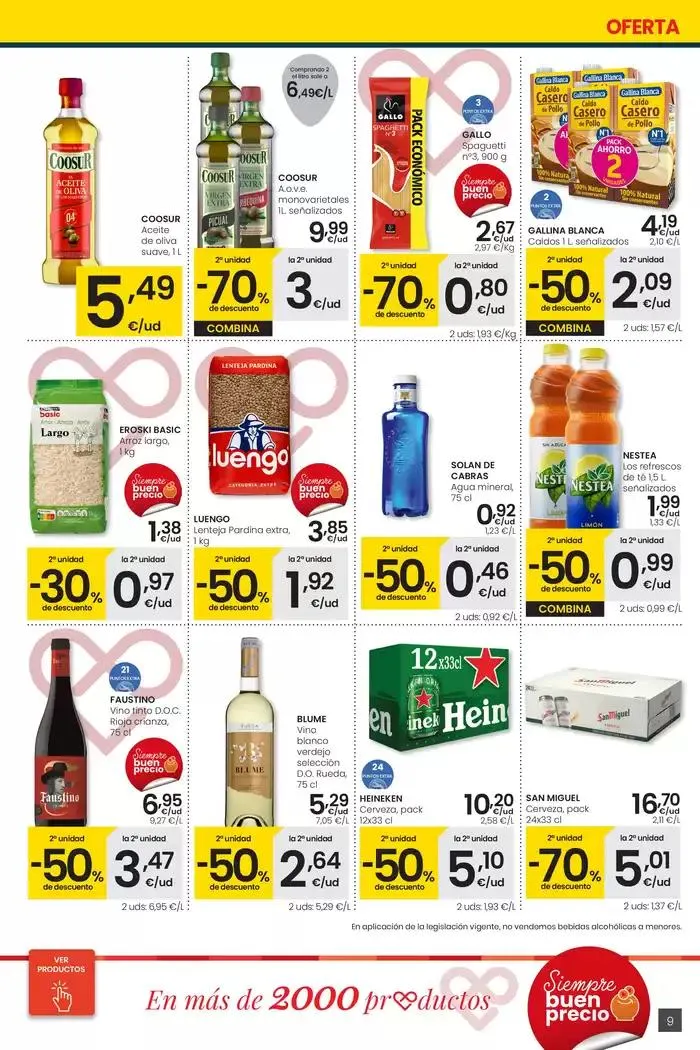 Catálogo de Más de 2000 productos, SIEMPRE A BUEN PRECIO SUPERMERCADOS EROSKI 30 de enero al 11 de febrero 2025 - Página 9