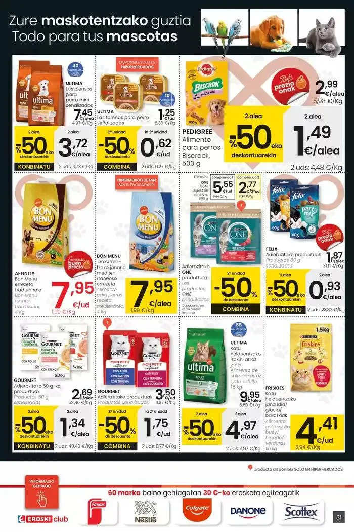 Catálogo de 2000 produktu baino gehiago, BETI PREZIO ONEAN HIPERMERKATUAK EROSKI 13 de febrero al 25 de febrero 2025 - Página 31