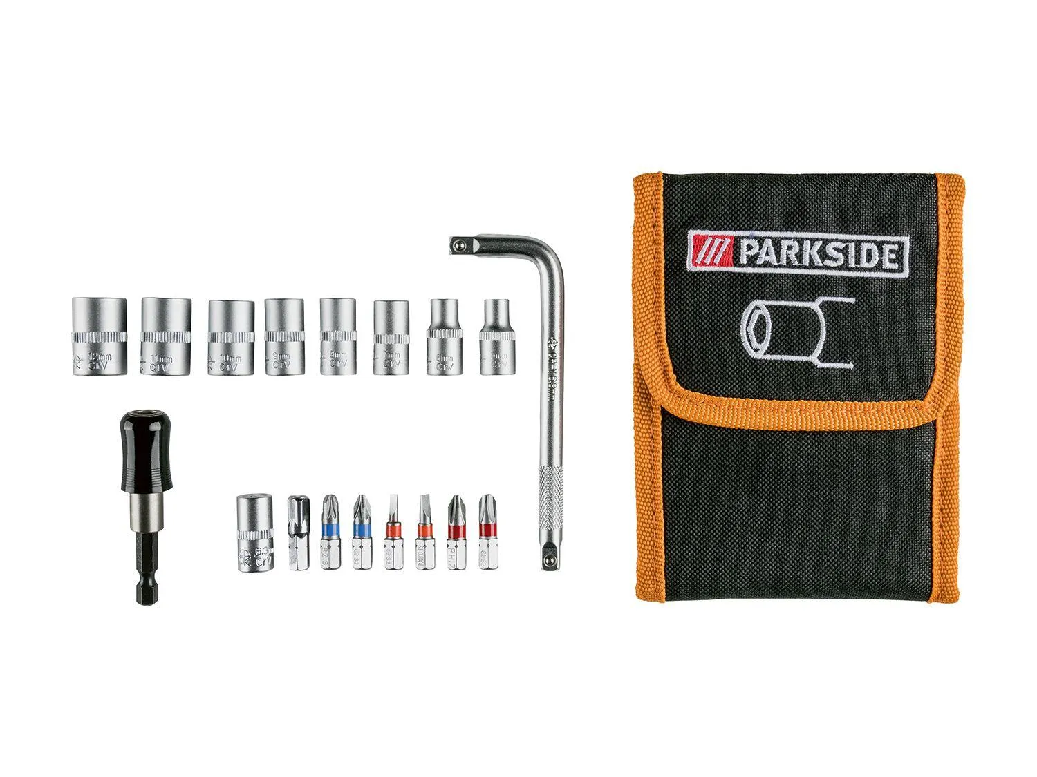 Set de puntas y llaves de vaso 18 piezas