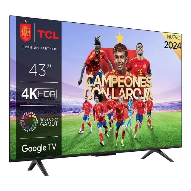 TV LED 109,2 cm (43") TCL 43P755, 4K UHD HDR, Wide Color Gamut, Smart TV by Google TV, Dolby Vision y Atmos, compatible con Google Assistant