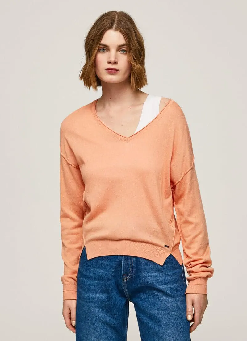 JERSEY FIT RELAXED ESCOTE EN V