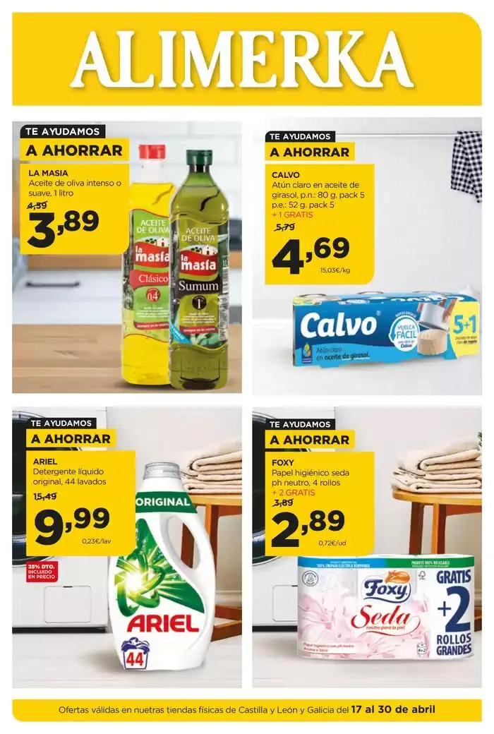 Catálogo de Ofertas válidas en Castilla y León y Galicia del 17 al 30 de abril 17 de abril al 30 de abril 2025 - Página 1