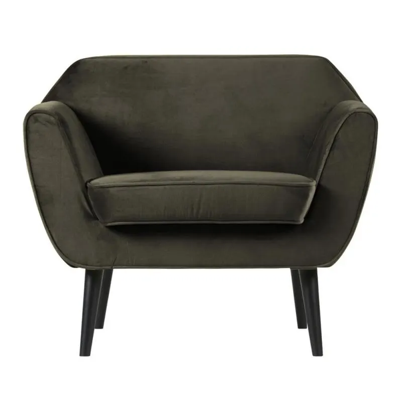 sillón terciopelo verde Rocco