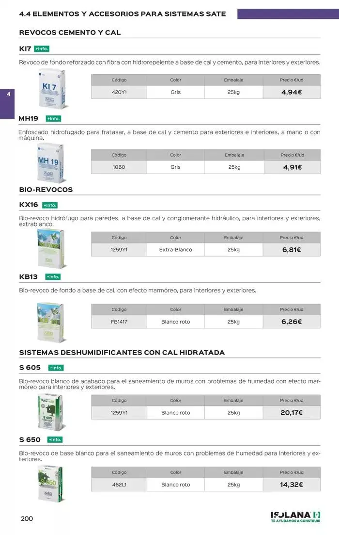 Catálogo de FACHADAS – TARIFA ISOLANA 2025 9 de enero al 30 de junio 2025 - Página 18