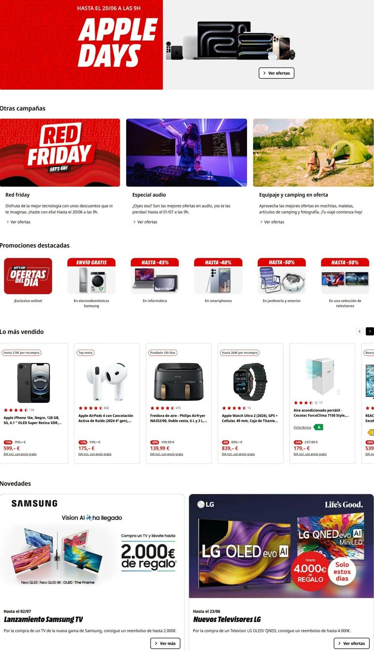 Catálogo de Media Markt Oferta actual 17 de junio al 20 de junio 2025 - Página 1