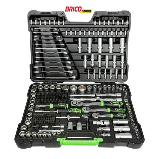 MALETÍN DE HERRAMIENTAS DE 216 PIEZAS CON VASOS DE 12 CANTOS CINCADO