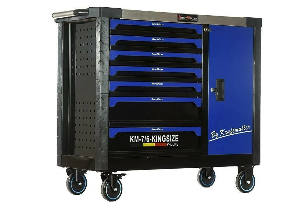 Carro de taller kraftmuller xxl 7 cajones completos con ruedas