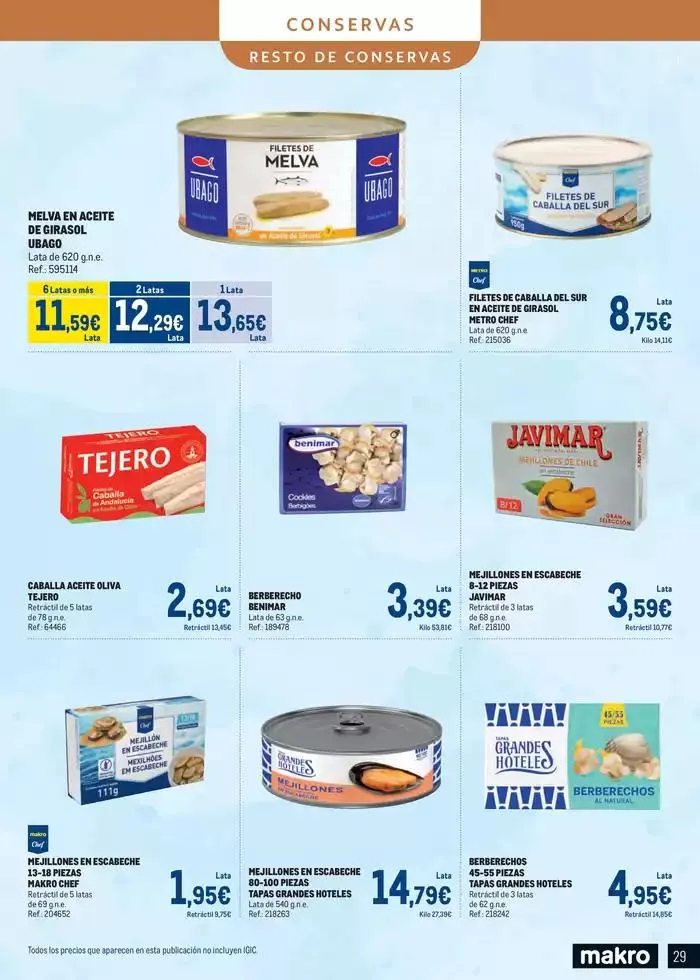 Catálogo de Especial Pescados Canarias 4 de marzo al 6 de abril 2025 - Página 29