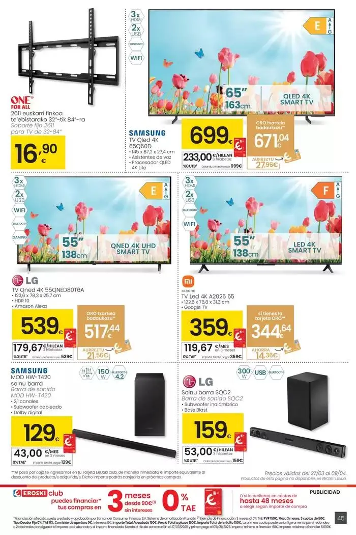 Catálogo de Prezio merkeagoa HIPERMERKATUAK EROSKI 27 de marzo al 8 de abril 2025 - Página 45