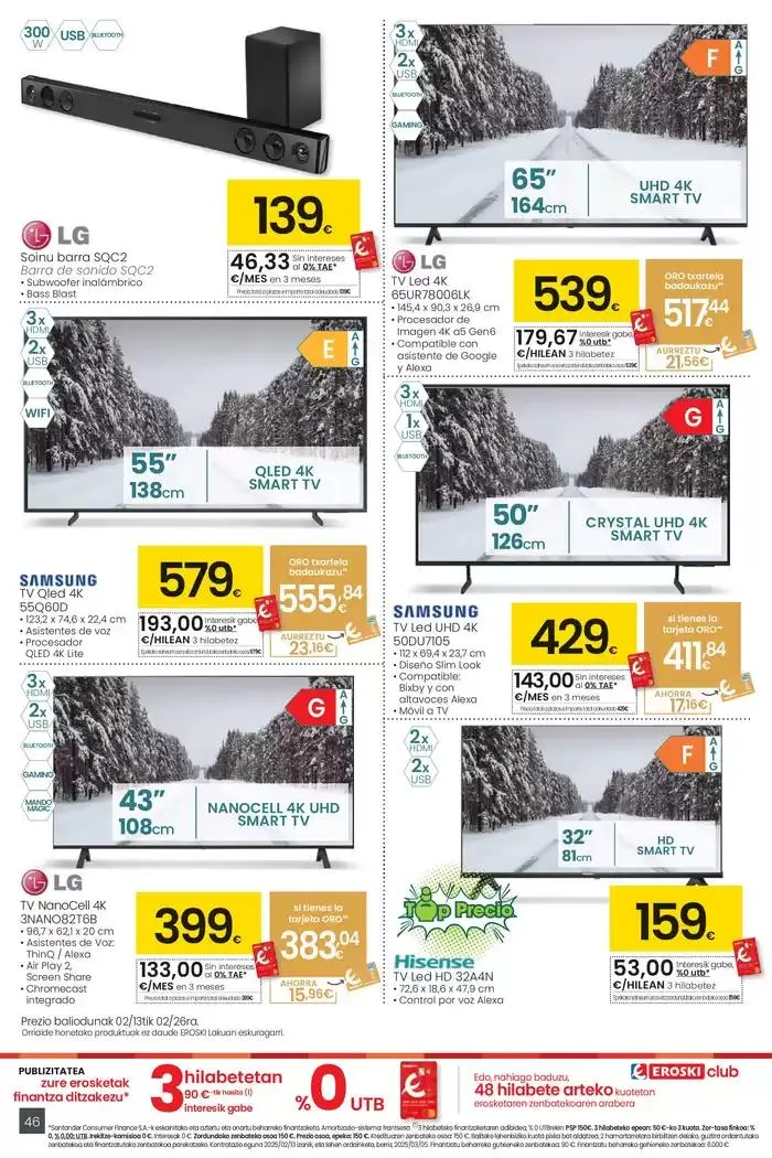 Catálogo de 2000 produktu baino gehiago, BETI PREZIO ONEAN HIPERMERKATUAK EROSKI 13 de febrero al 25 de febrero 2025 - Página 46