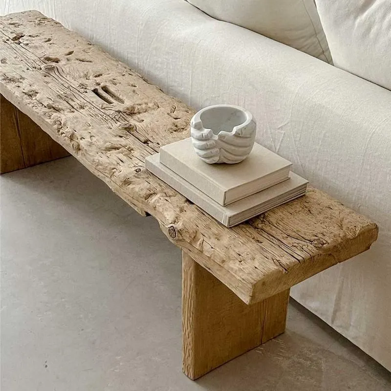 Low furniture / bench elm wood 180cm, Palo Santo